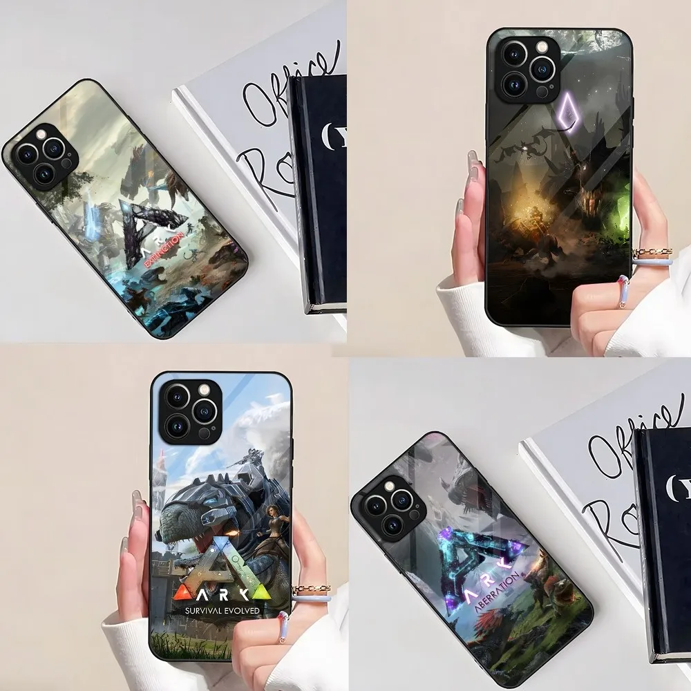 Game ARK Survival Evolved Phone Case For IPhone 14 Pro 12 11 13 Mini XR XS X Max 8 7 6 Plus SE 2023 Glass Back Cover