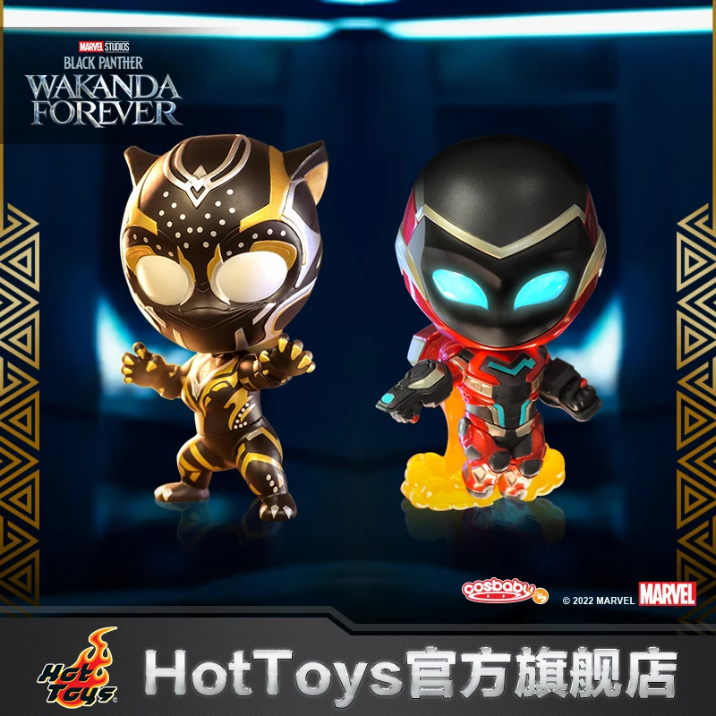 

10cm Hottoys Popular Marvel Movies《Black Panther 2》Panther Ironheart Cosbaby Mini Desktop Ornament Fans Collection Doll Gifts