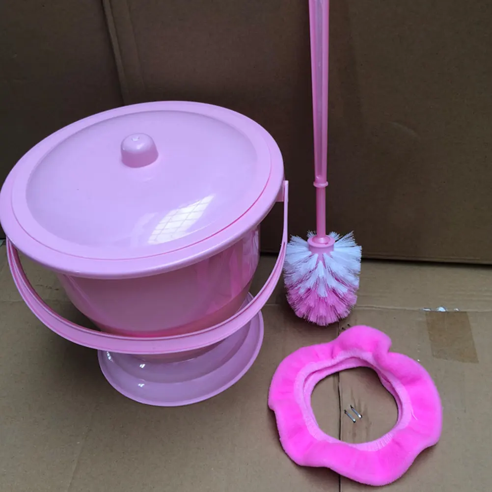 

Children Urinal Potty Kids Chamber Pot Portable Bedside Emergency Urine Bucket Ergonomic Handle Design For Home Use Wood Ceramic