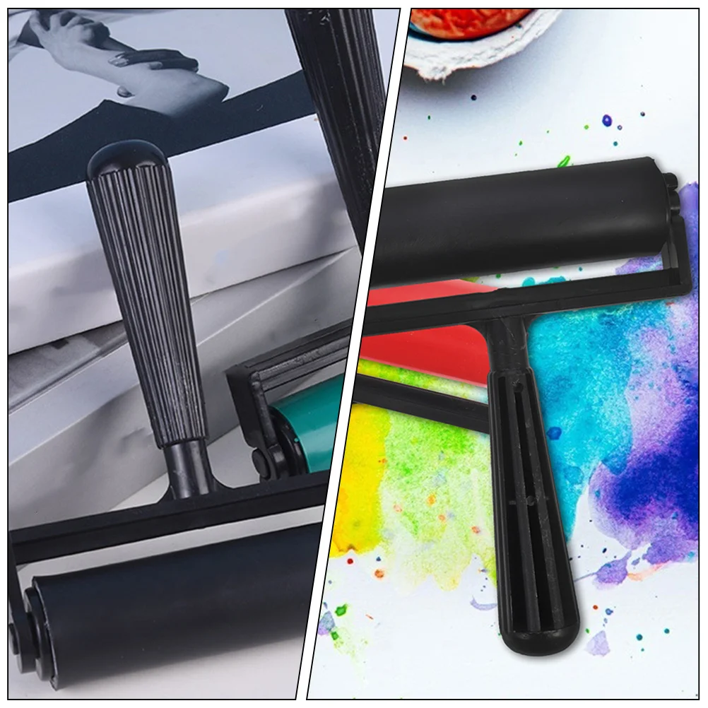 

2Pcs Multi-Function Durable Plastic Printmaking Roller for DIY Art Projects and Stamping Tools Diamond Drawing Rollers