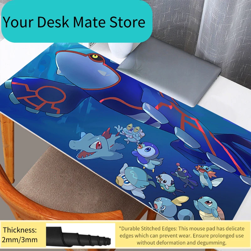 

Профессиональный коврик для мыши для киберспорта, игровой коврик для ПК с изображением Покемона Пикачу, резиновый коврик для клавиатуры и ноутбука, настольный коврик для мыши