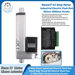 High Precision Linear Actuator Electric Linear Nema17 Stepper Motor TB6600 Drive Kit 50-500mm Stroke for Automation Equipment