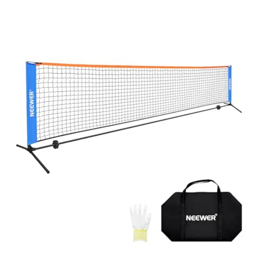 

Portable foldable pickleball net for indoor/outdoor training durable polyester mesh navy blue tool-free setup compact carry