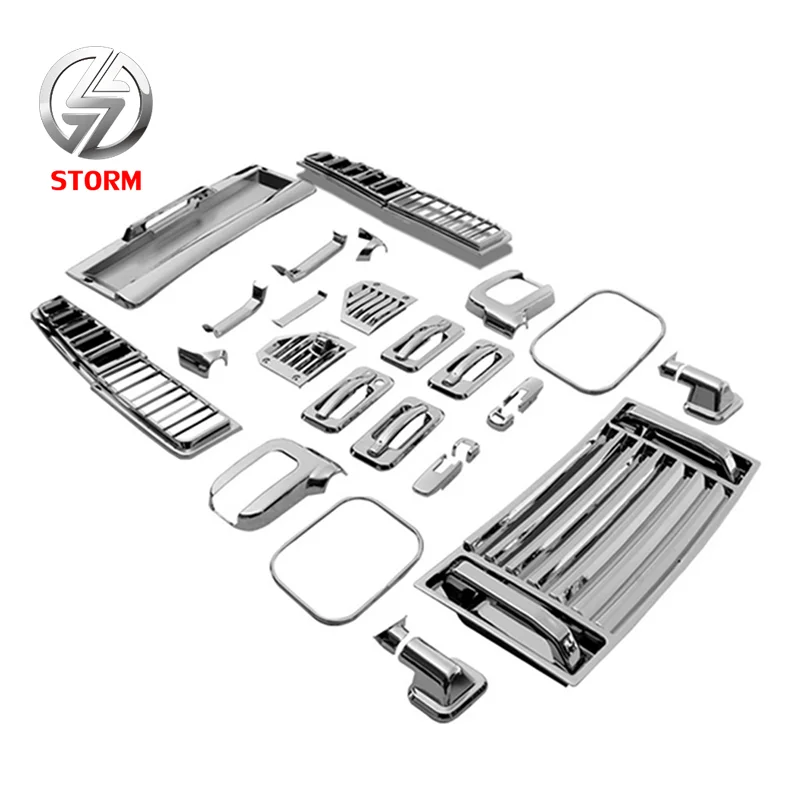 High Quality Exterior Accessories ABS Chrome Lamp Cover Trim Full Sets For Hummer H2 2006-On