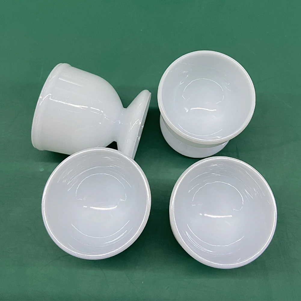 4/8pc Egg Holder White Egg Cup Holder Hard Soft Boiled Eggs Breakfast Egg Holder Banquet Eggs Supplies Boiled Eggs Container