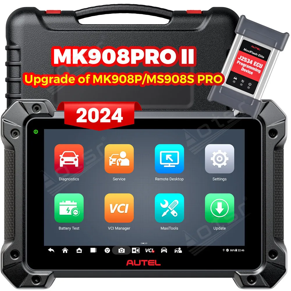 Autel MaxiCOM MK908 Pro II Diagnostic Scan Tools Kit 2024 J2534 Reprogramming Tool as Ultra MS919 Bi-directional Auto Scan 2.0