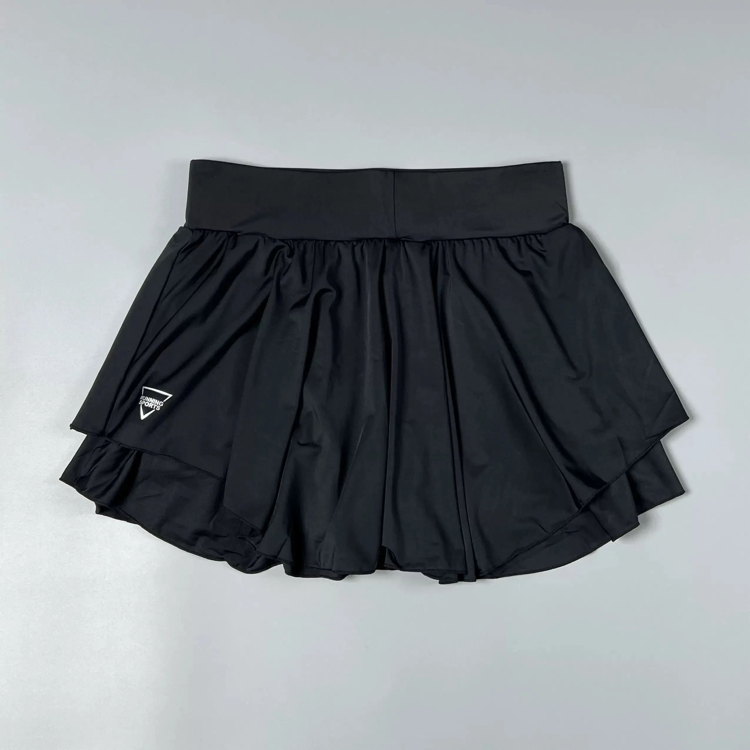 Women's Summer Nude Cool Sports Short Skirt Yoga Fitness Anti-Walking Lightweight with Pocket Fake Two Skirt