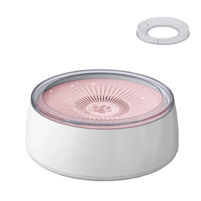 

3L Pet Water Bowl Dog Water Bowl No Spill Dog Bowl With Slow Feeder Mat, 101 Oz Splash Proof Pet Water Dispenser Durable Pink