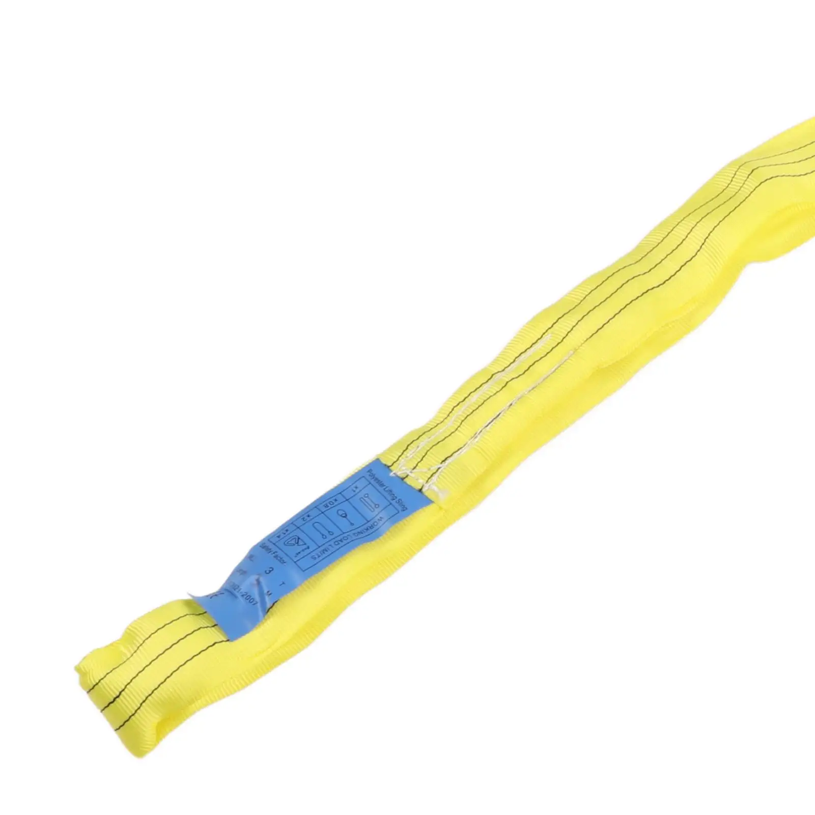 Heavy Duty Double Eye Buckle Lifting Strap 3T 3Meter Durable Flexible Rigging Rope Wear Resistant for Port Use