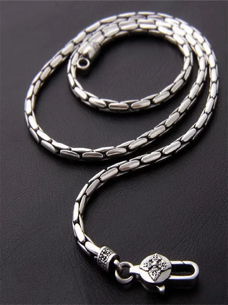 High quality S925 sterling silver bamboo men\'s and women\'s necklace bracelet retro fashion personality party gifts