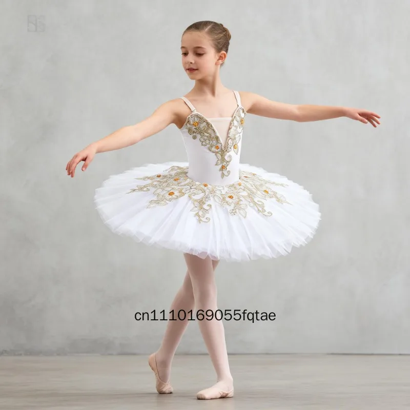 Girls Camisole Ballet Tutu Dress Kids Fluffy Tulle Skirt Toddler Ballerina Outfit Little Swan Dance Wear For Stage Performance
