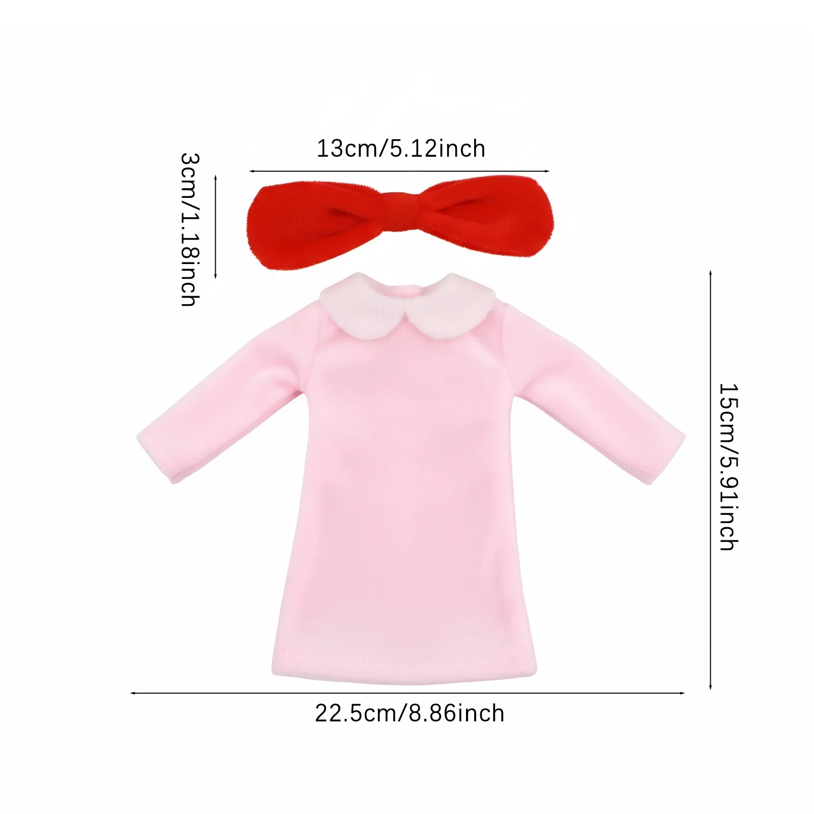 Geeignet für 30-cm-Puppen, Weihnachtspuppen-Kleidungszubehör, Weihnachts-Overall-Kleider, Hüte, Kleidungssets, Kindergeschenk