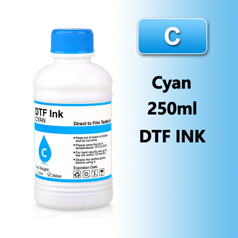 DTF INK 6PC*250ML For Dirent printer film for Epson L1800 L800 L805 DX5 DX7 I3200 I4720 I5113 Printhead DTF 1BK-1C-1M-1Y-2WH