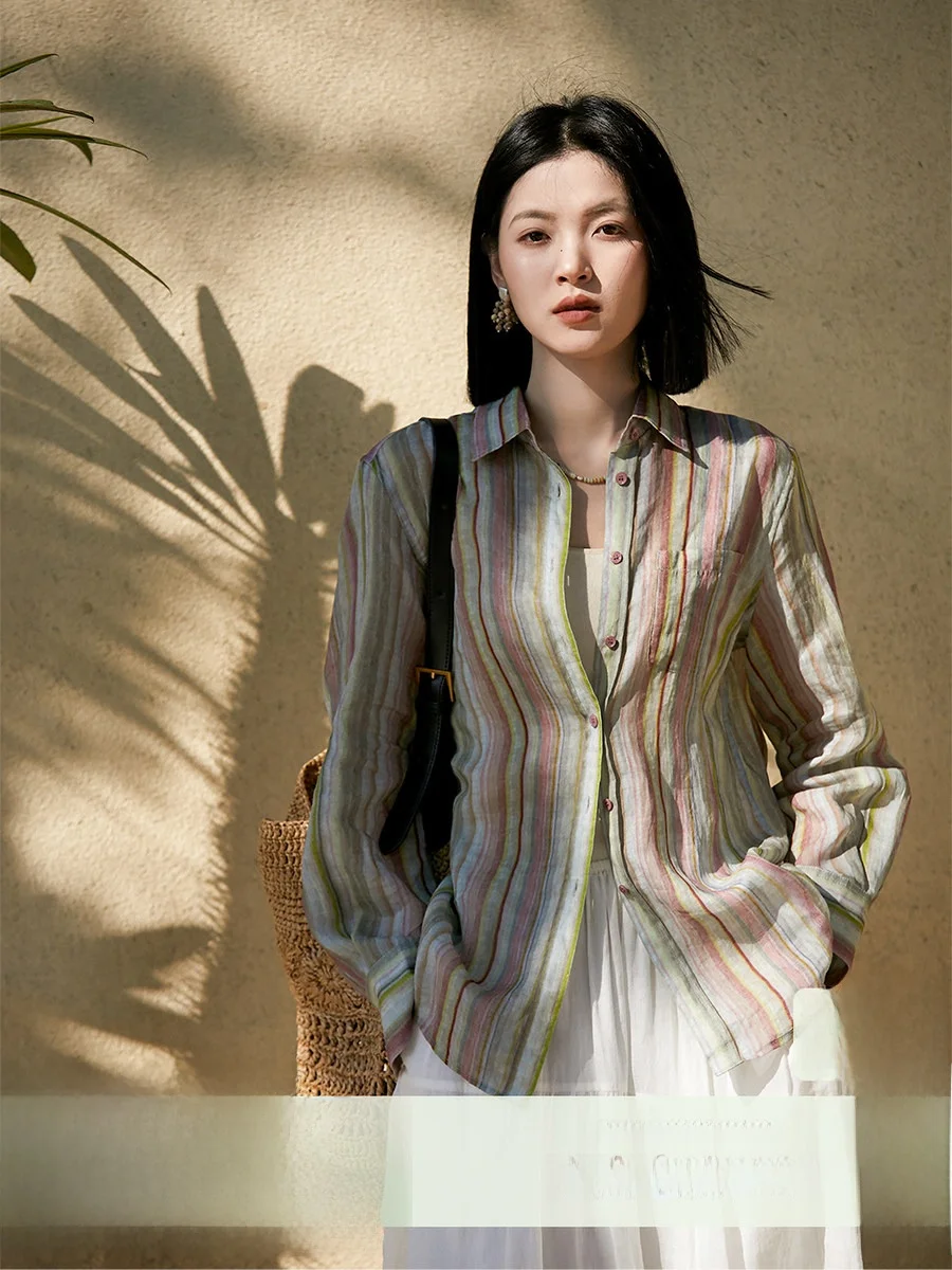 

Рубашка Xhange Lazy Quality из шелка: дышащая, комфортная, прямого кроя, с длинным рукавом, женская, деловая повседневная, весна 2026