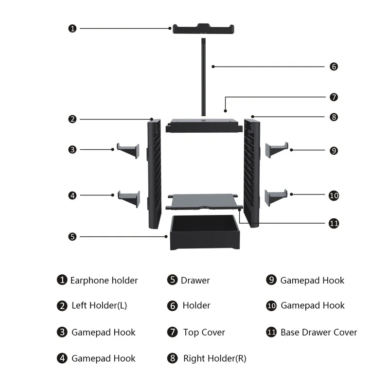 متعددة الوظائف لعبة حامل ل نينتندو سويتش PS5 / PS4 / XBOX سلسلة CD القرص سماعة تخزين الرف حامل دعم قوس جديد