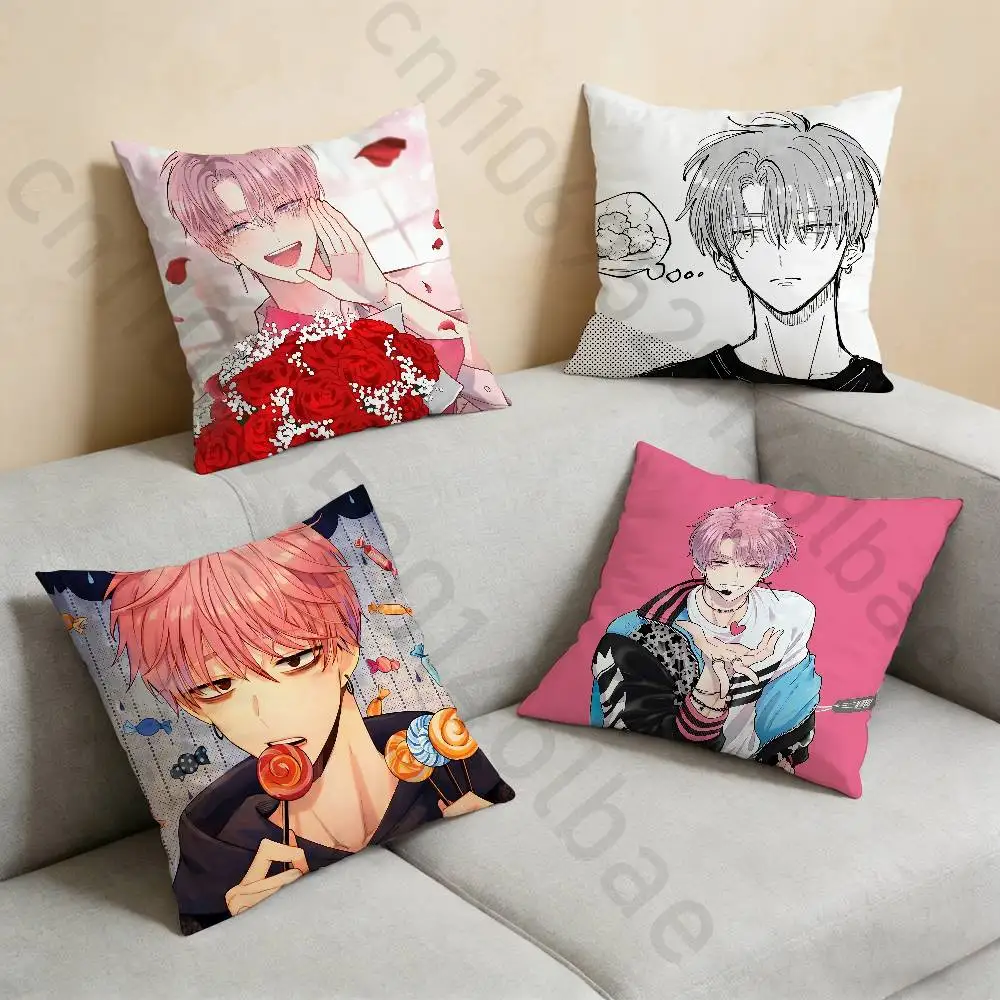 

T-Tamon-kun Ima Docchi Fukuhara Tamon Pillow Case Sofa Living Room Bedroom Headboard Backrest Cushion Square Cushion Nap Time