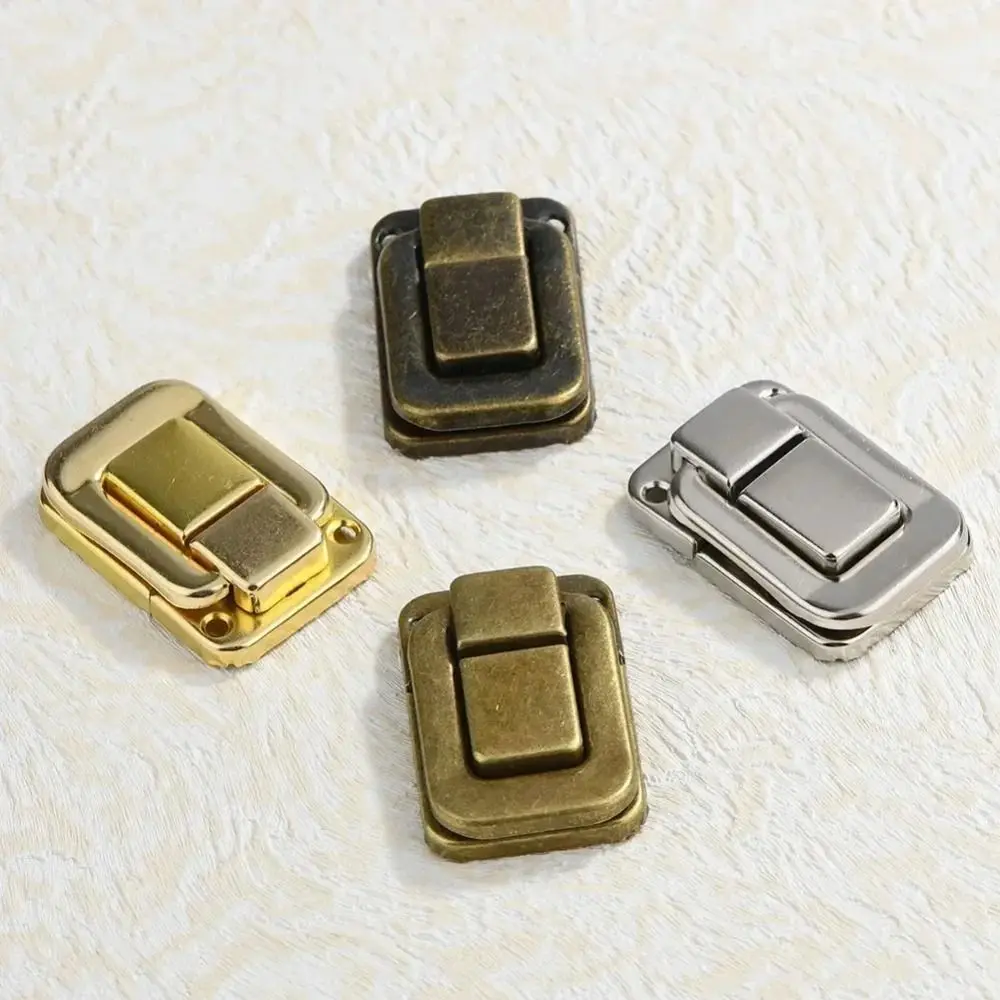 10pcs Decorative Vintage Antique Lock Bronze Finish Zinc Alloy Hasp Latches Retro Toggle Catch Lock Hardware Components