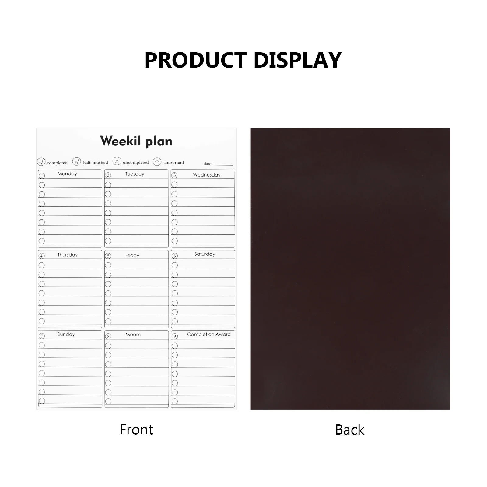 

1pc Magnetic Message Board Sticker Fridge Erasable Note Reminding Weekly Plan Whiteboard Flexible Wipeable Surface