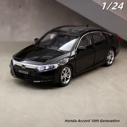 1:24 Honda Accord Sedam Alloy Scale Car Model Diecast Metal Sound＆light Collection Childrens Birthday Toy Miniature Car Vehicles