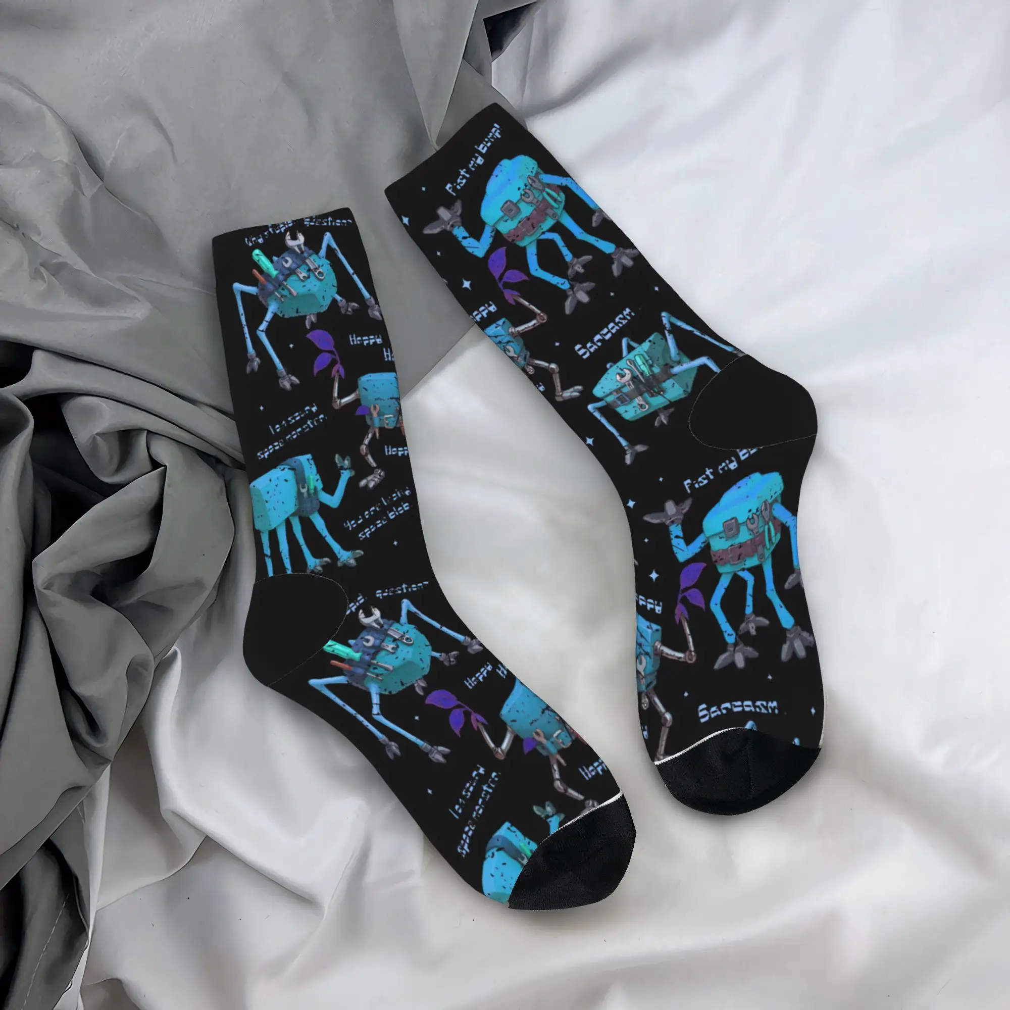 Amaze Vintage Project Hail Mary Socks Autumn  Stockings Gothic Men's Comfortable Socks Graphic Running Sports Anti Sweat Socks