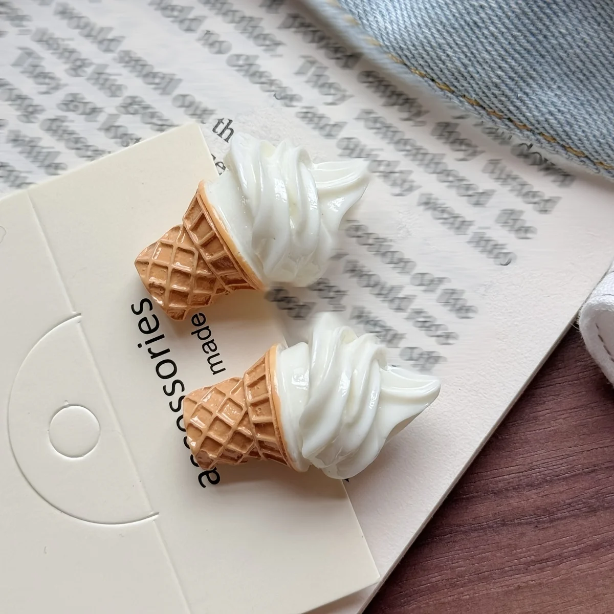 4pcs Cute Ice Cream Refrigerator Magnets - Resin Kitchen Decor, Whiteboard & Office Accessories for Weddings, Birthdays