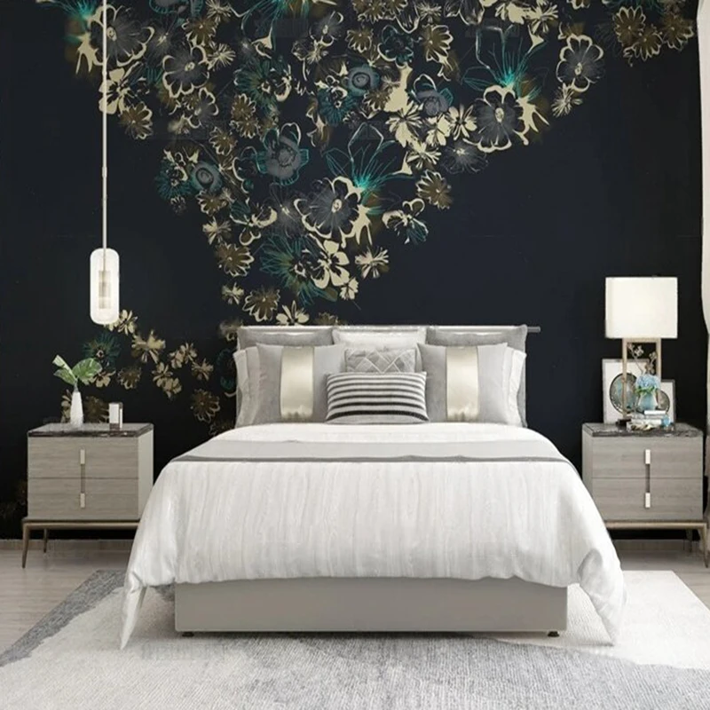 

MU9199 Original dark brown floral decoration picture for Chinese-style TV home decoration bedroom living room background wall