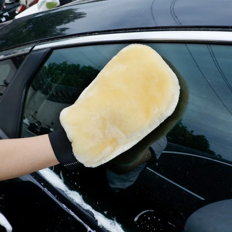 Double-sided Plush Car Wash Gloves Wiping Car Imitation Wool Gloves Soft Thickened Car Cleaning Tools Portable Cleaning Supplies