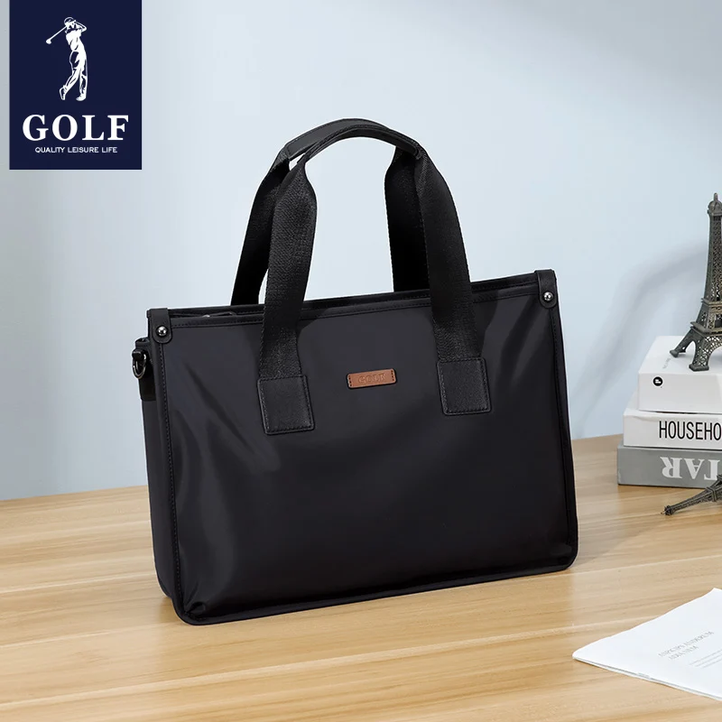 Golf Aktetas Heren Casual Schoudertas Crossbody Tas Zakelijk Canvas Handtas Grote Capaciteit Handheld Computer Tas