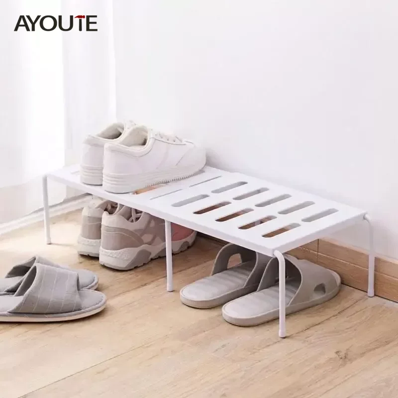 

Retractable Shelf Stackable Sliding Rack Organizer Shelfs Kitchen Iron Storage Rack For Cabinets Tableware Countertops For Home