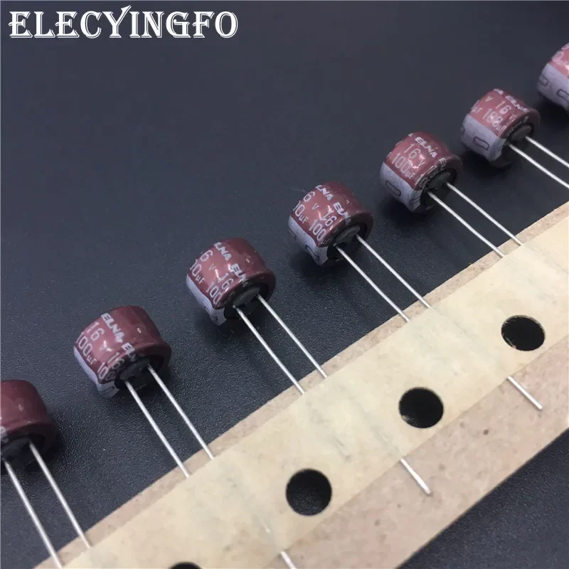 10Pcs/100Pcs 100uF 16V ELNA R3A Series 8x5mm 16V100uF Low Profile Audio Capacitor