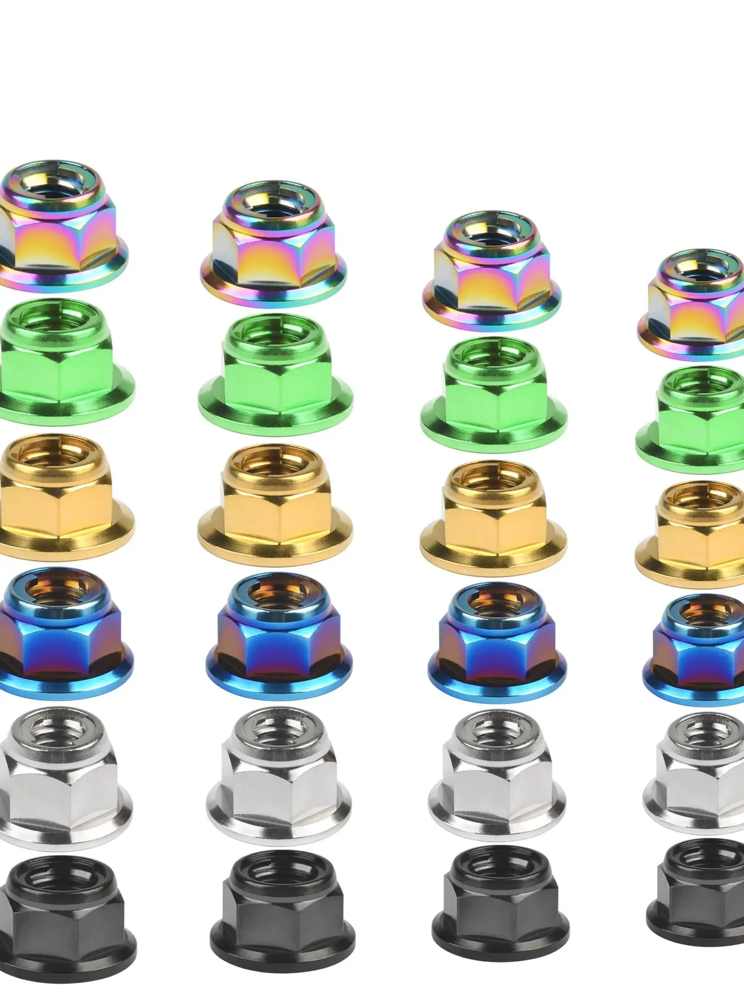 AliExpress Wanyifa Titanium Ti Nut M6/M8/M10/M12 Pitch 1.0/1.25 Flange Lock Nuts for Cycling Modification