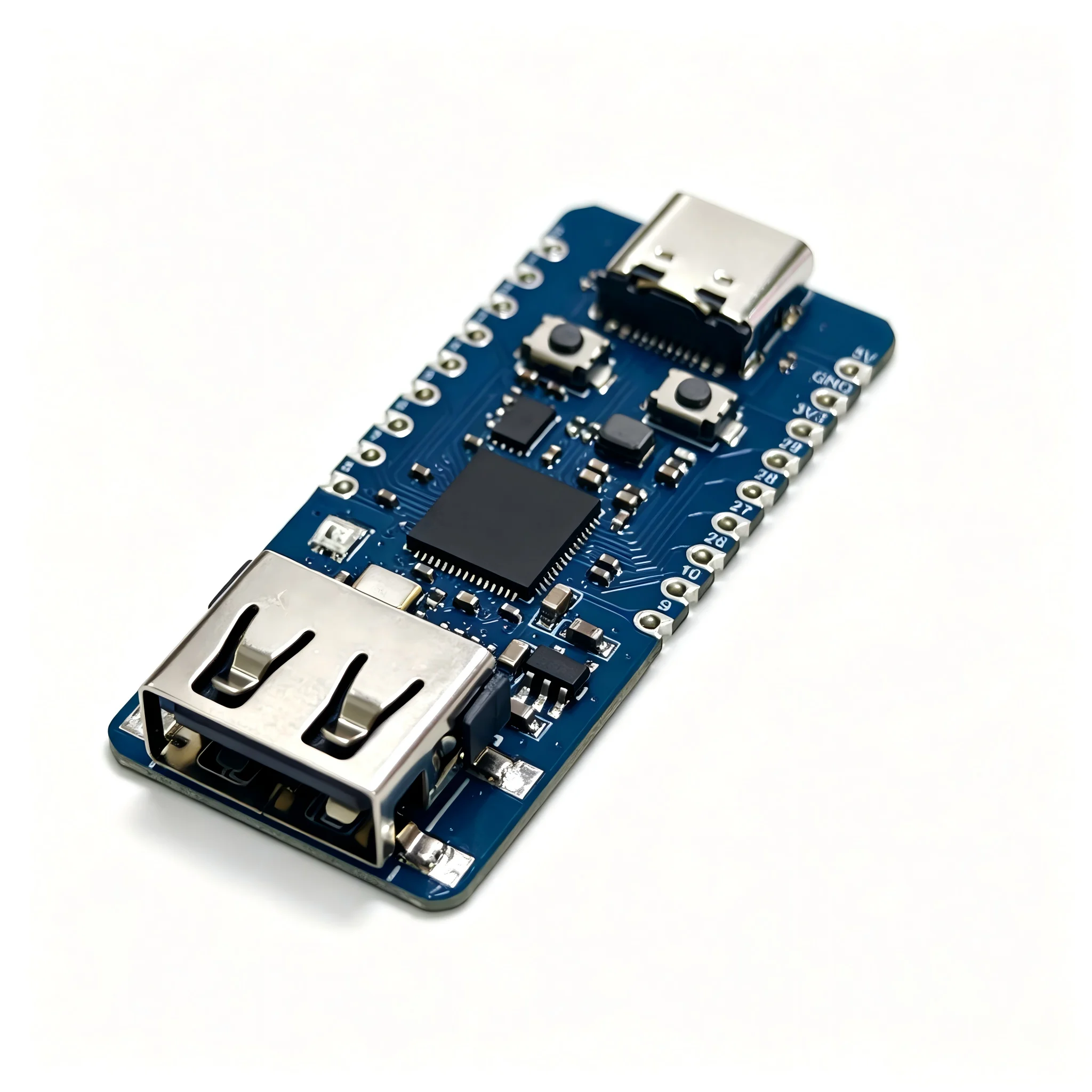 RP2350A Microcontroller Development Board TYPE C Power Supply With USB A Port Half Hole Design W25Q16 Flash Full GPIO Breakout