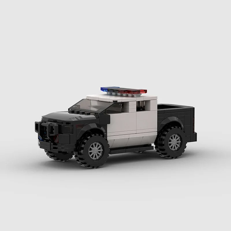 

Compatible with Lego small particles city interception police car moc educational assembly children's building block