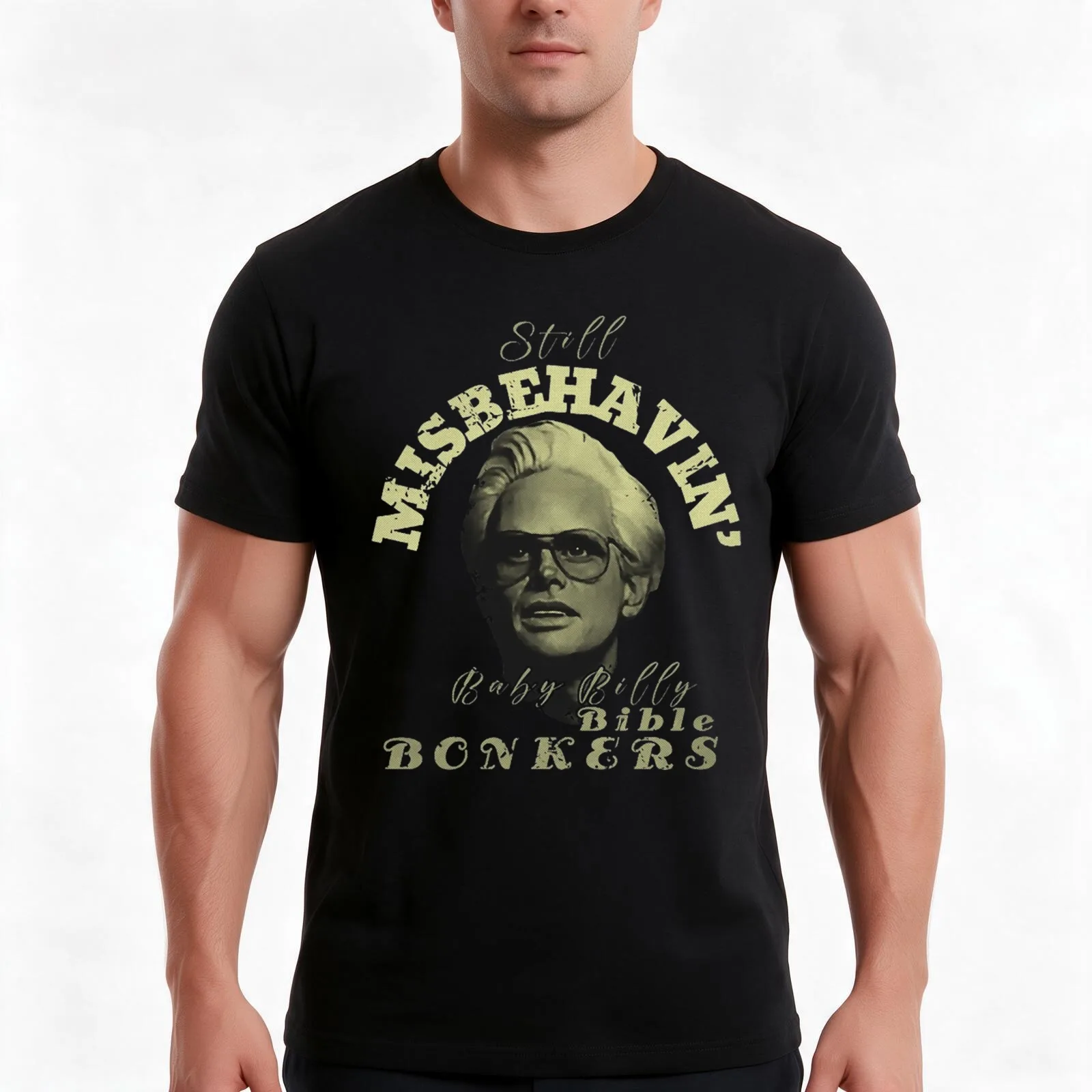 Misbehavin - Baby Billy s - Vintage hotdesign shirt T-Shirt, Summer Casual Cotton Tee, Oversized Streetwear Tops, 100% Cotton