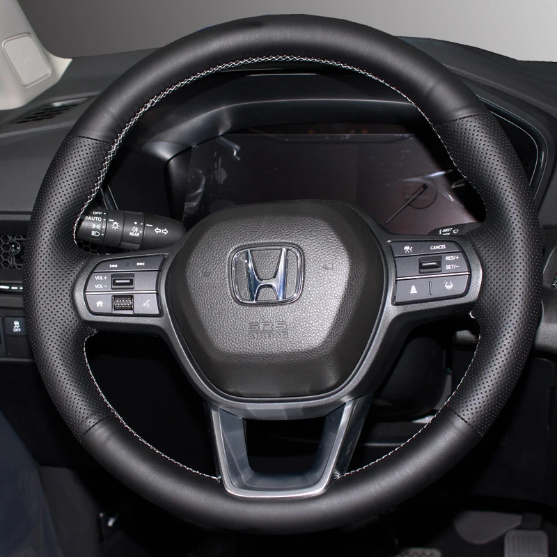 

Hand-sewn Car Steering Wheel Cover Braid Leather for Honda Civic 11 Accord 11 CRV CR-V HRV ZRV 2023-2026 Breeze 2025 Pilot 2023