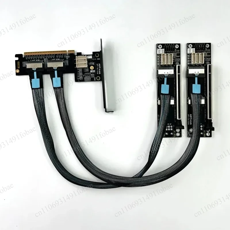 ADT-Link PCIE X16 slot to twoX8 MCIO Graphics Card Split Extension Cable Supports One to Two SFF-TA-1016 gaming pc accessories