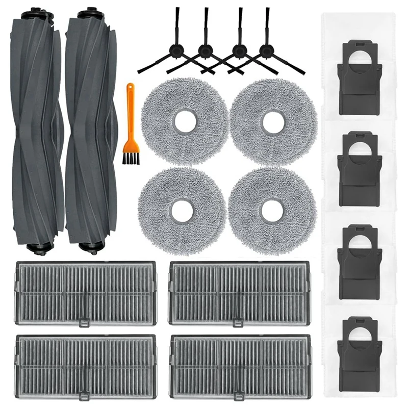 

ABKB For Dreame X30 Ultra X30 Pro Plus Robot Vacuum Cleaner Spare Parts Main Side Brush Hepa Filter Mop Pads Dust Bags