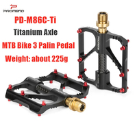 PROMEND Titanium Shaft Bike Pedal Ultralight 3 Sealed Bearing Pedals Road Mountain Bicycle MTB Wide Platform Pedals Bike Part