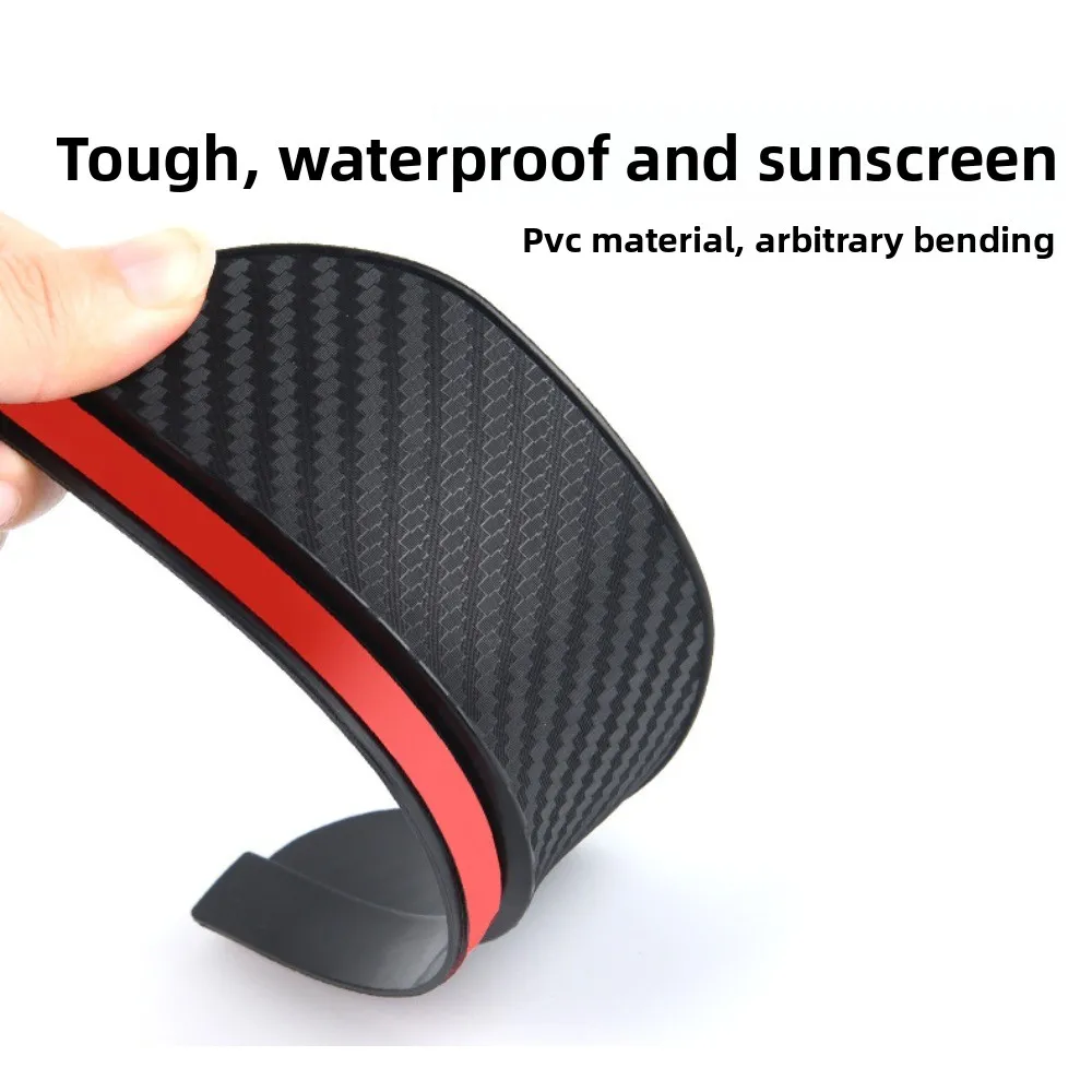 2 Pieces of Car Rearview Mirror Rain Cover, Rain Eyebrow Rain Cover, Universal Carbon Fiber Rearview Mirror Rain Eyebrow Cover