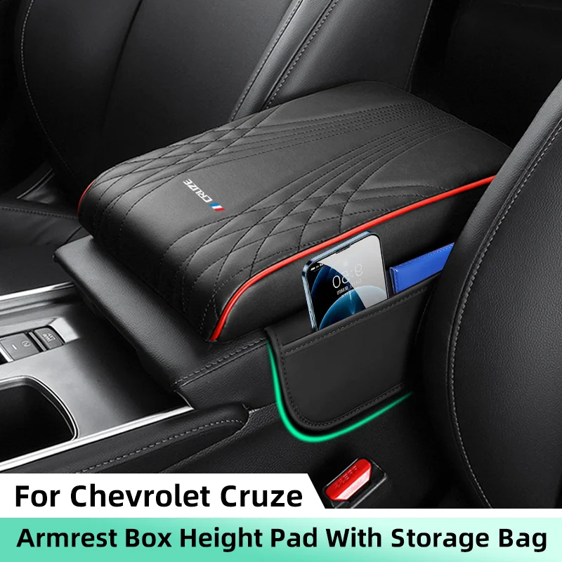 Car Armrest Box Height Pad with Storage Bag Sponge Height Pad For Chevrolet Cruze Auto Center Armrest Protect Cushion Support