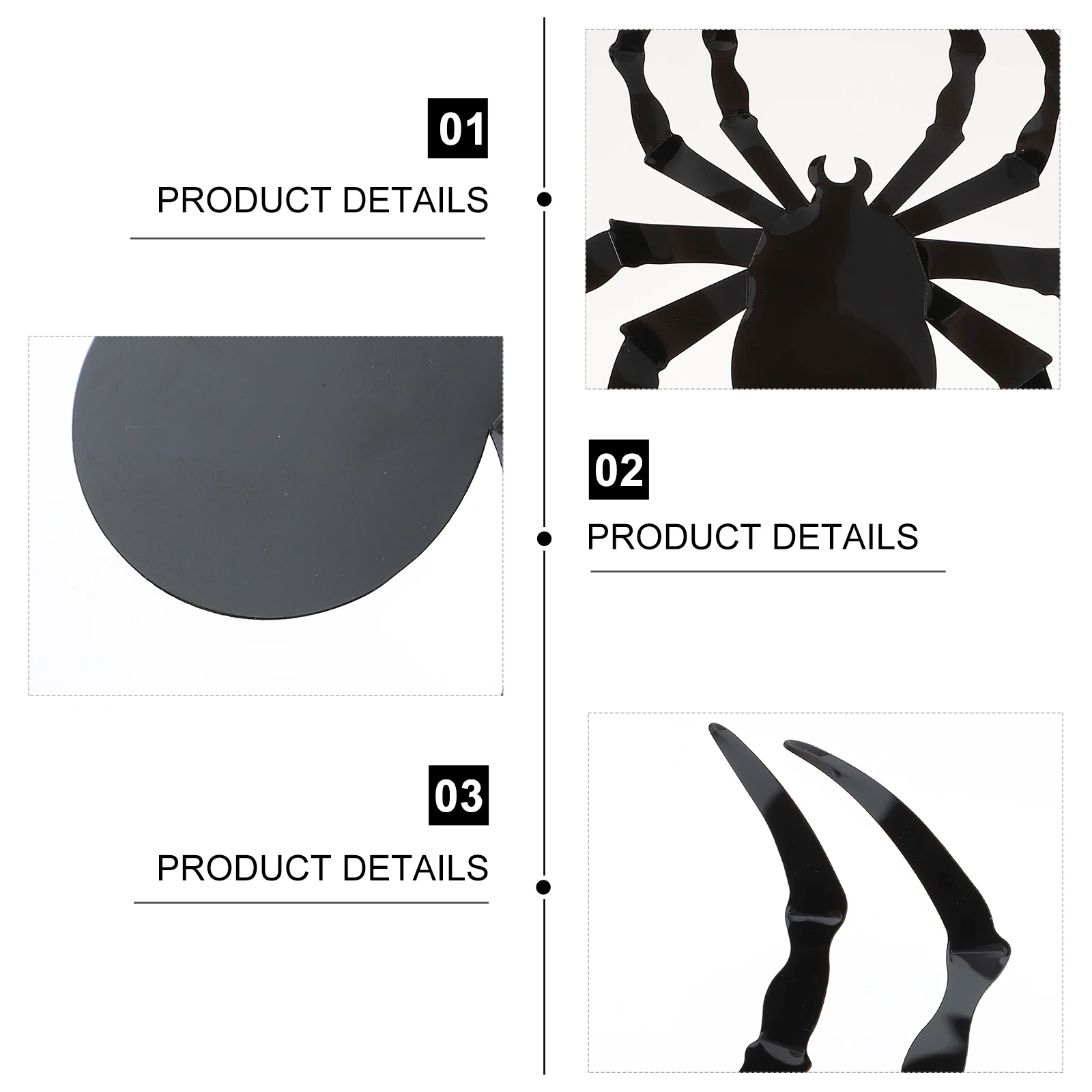 

3 Sets 3D Spider Wall Sticker Furniture Decoration Adornment Party Halloween Festival Floor Decal Decorations
