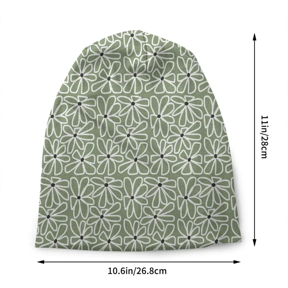 Daisy Chain Sage Bonnet Hats Cool Knitting Hat For Men Women Warm Winter Skullies Beanies Caps