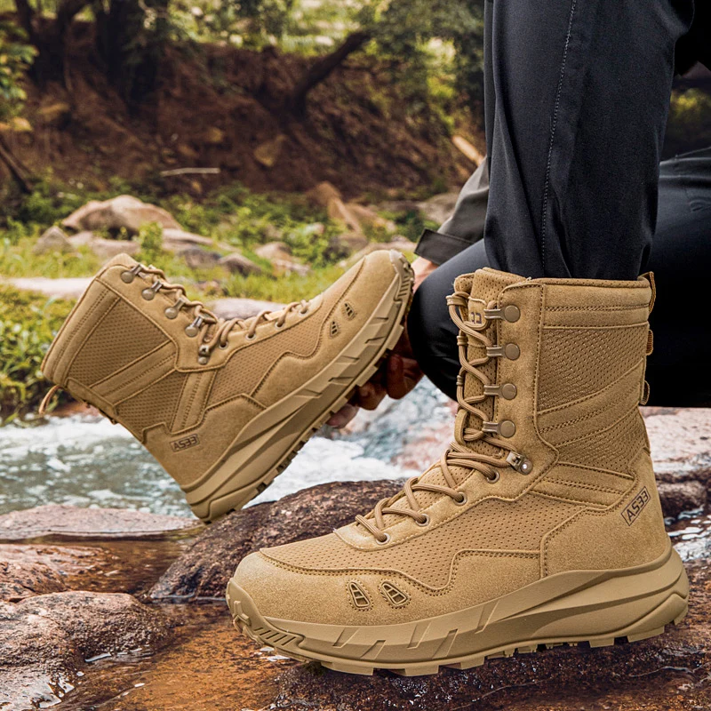 Stylish Outdoor Hiking Shoes for Men Quality Hard-wearing Trekking Sneakers Plush Warm Lined Male Footwear  New Arrivals