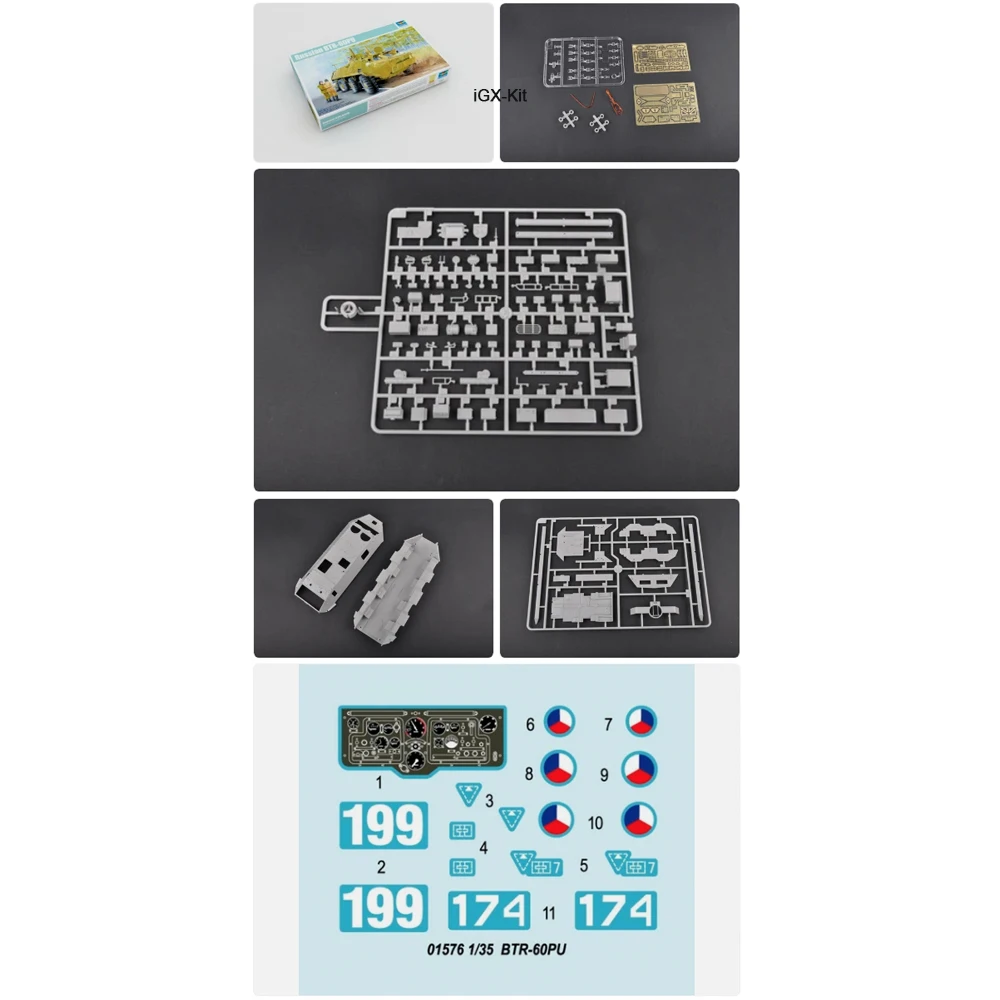 

Trumpeter 01576 1/35 Russian BTR60 BTR-60PU Armored Command Vehicle Military Collectible Plastic Assembly Model Building Kit