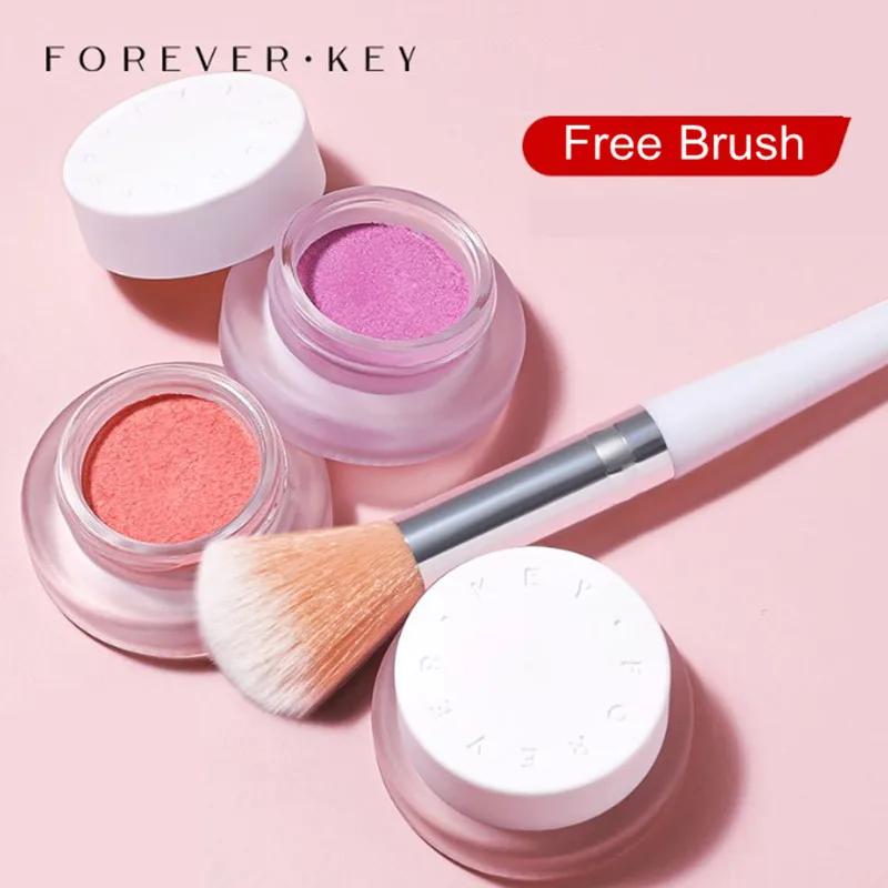 Foreverkey Erröten Weiche Schimmernde Matte Pulver Gesicht Make-Up Natürliche Aufhellung Highlight Nude Make-Up Creme