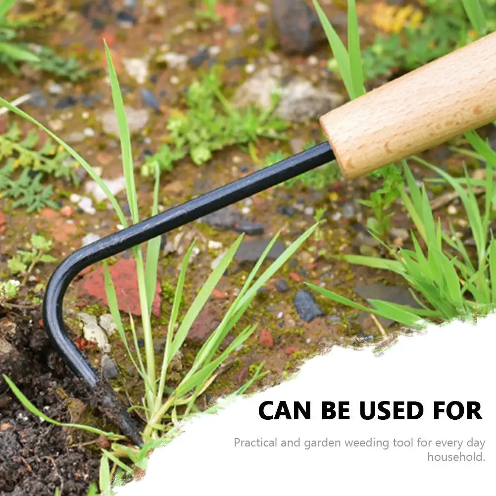 2Pcs Root Extractor with Curved Lever Design Stainless Steel Weeding Tool for Garden Soil Loosening and Removal