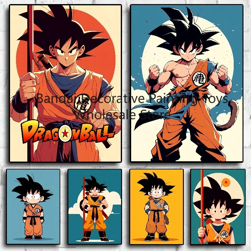 

Canvas Art Painting Dragon Ball Goku Vegeta Poster Gifts Classic Anime Modular Prints Modern Living Room Home Wall Decoration