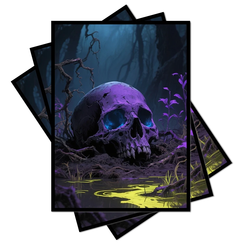 Card Sleeves for MTG 60PCS Skull Matte Back Anti-Slip & Easy Shuffling 66×91MM in Applicable to TCG OCG CCG PTCG