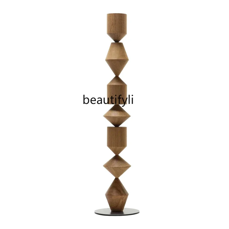 

A13 Hotel model room wood carving floor ornaments, soft decoration entrance decoration vertical art sculpture