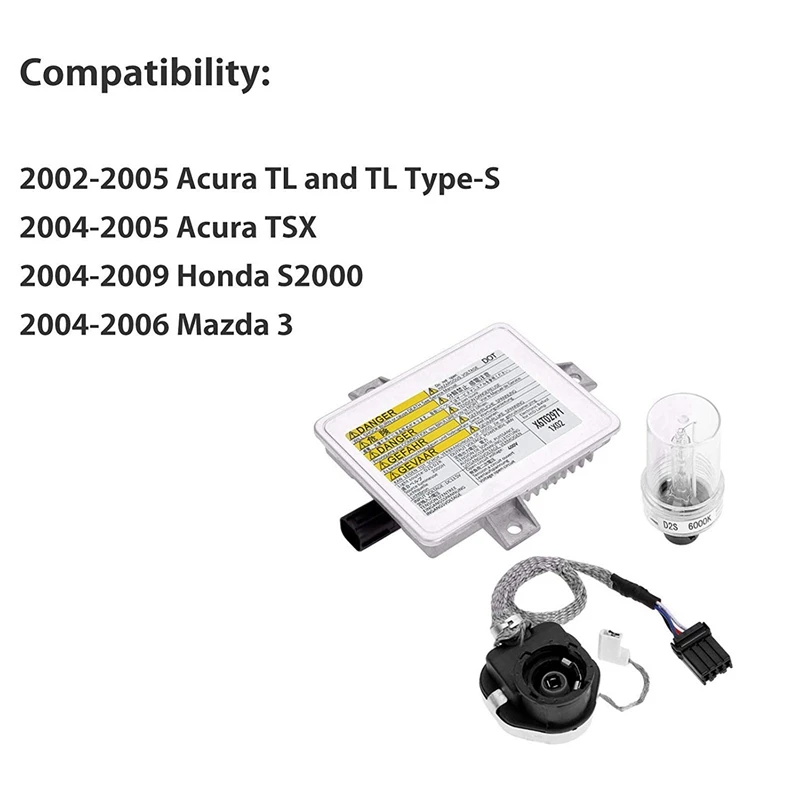 NEW-W3T10471 X6T02991 33119-S0K-A10 Xenon HID Headlight Ballast With Igniter And D2S Bulb For Acura TL TSX Honda S2000 Accord Ma